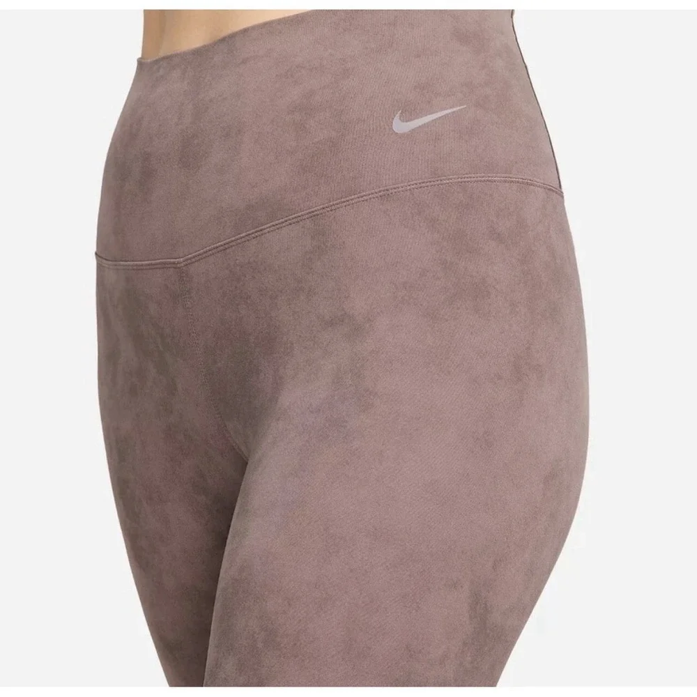 New Nike Zenvy  High-Waisted 7/8 Leggings Smoky Mauve Women's Size XL Stretch